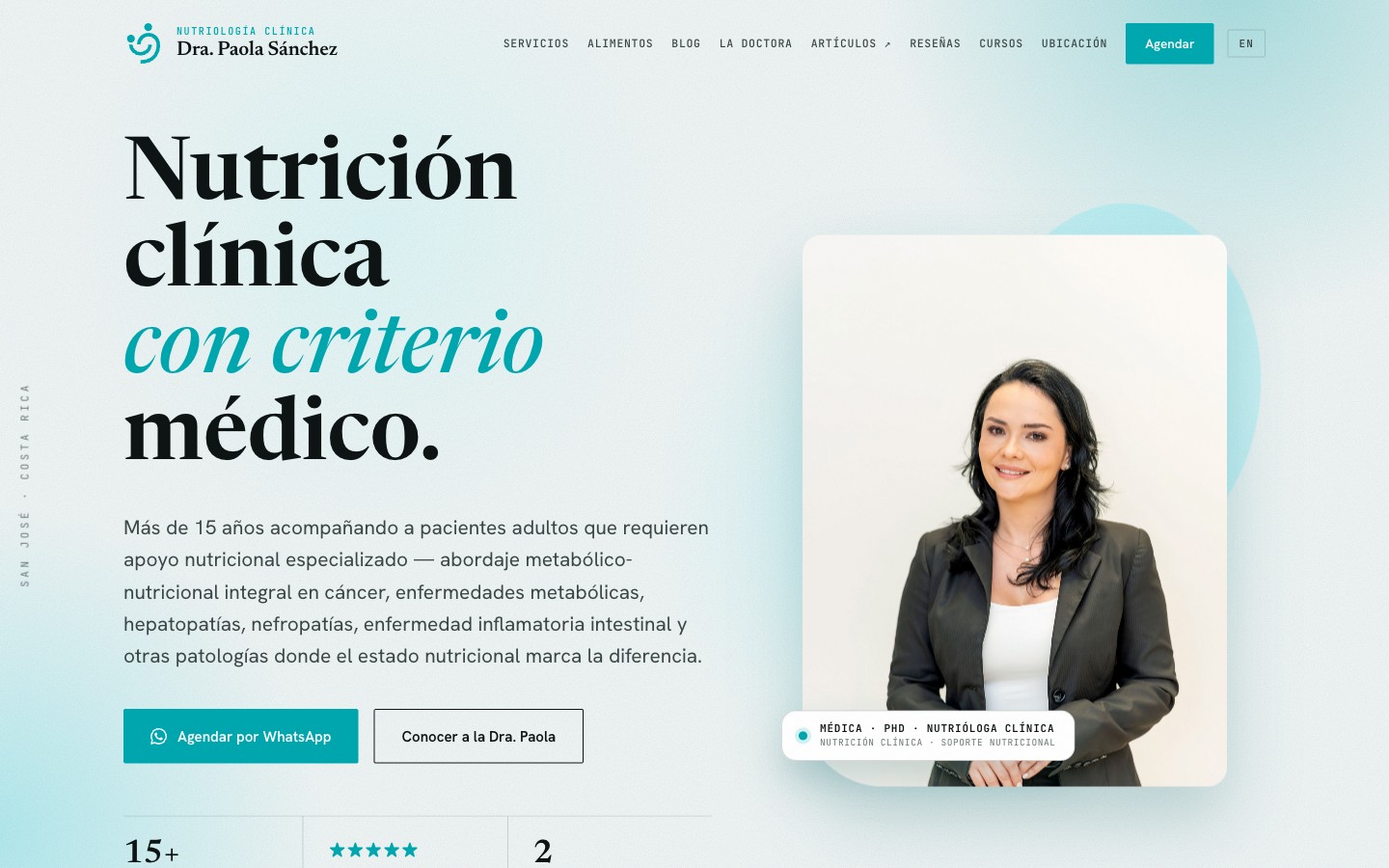 Preview del sitio de la Dra. Paola — Nutriología Clínica